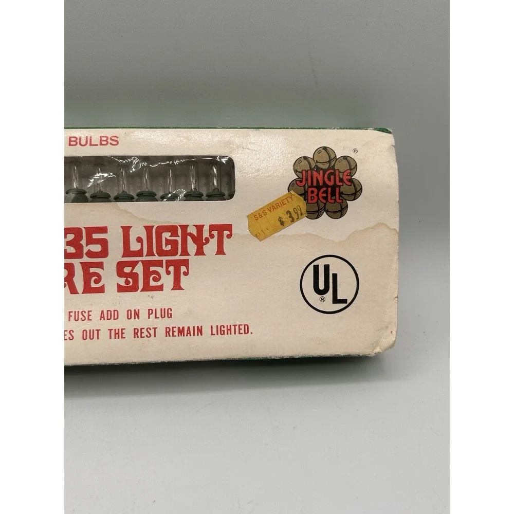 Vintage Jingle Bell Alberto‎ 35 Light Miniature Set Christmas Lights